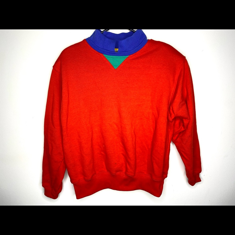 Vintage Color Block Sweatshirt